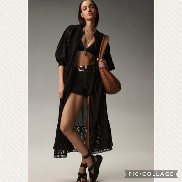 Anthropologie Other - Anthropologie Mixed Lace Crochet Duster